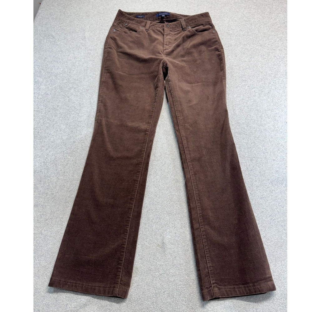 Talbots Heritage Corduroy Pants Womens 6 Brown Straight Leg Stretch 5 Pocket